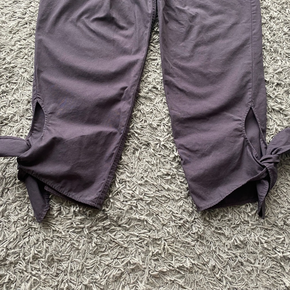 Isabel Marant Purple Wide-Leg Tie-Hem Pants - Picture 8 of 13